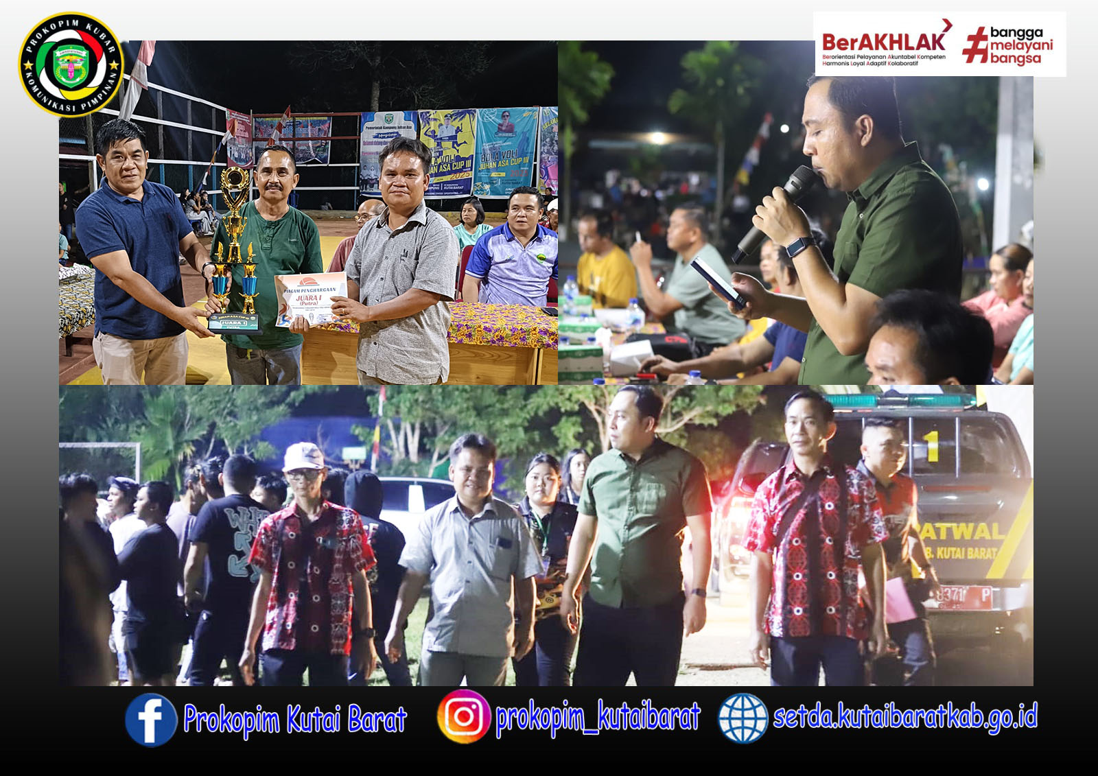 Bupati Kutai Barat Resmi Tutup Turnamen Voli Juan Asa Cup III